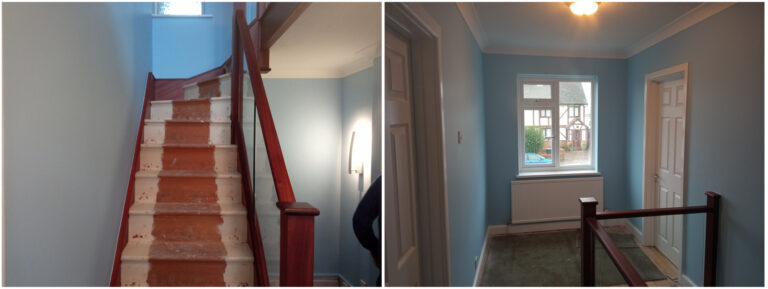 Painting banister, walls and handrail