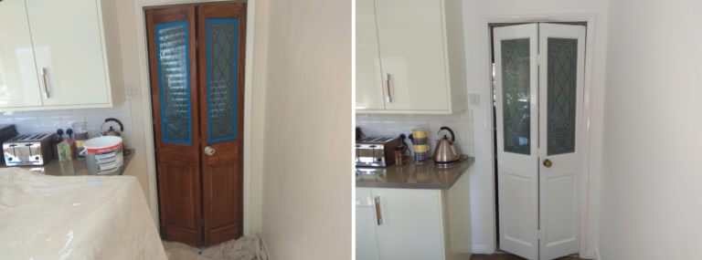 ZD Painters Painting Old Varnished Door